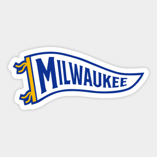 Milwaukee Pennant - Blue Sticker